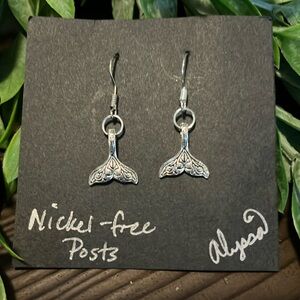 Handmade mermaid tail earrings